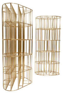 original design bookcase / brass