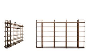 contemporary bookcase / walnut / glass / by Roberto Lazzeroni