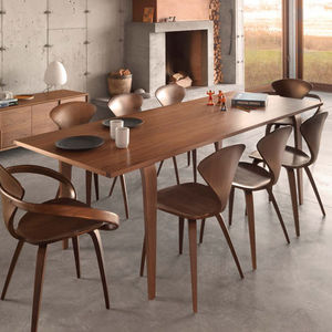contemporary table / walnut / molded plywood / rectangular