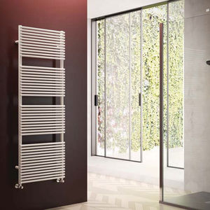 hot water towel radiator / electric / steel / contemporary