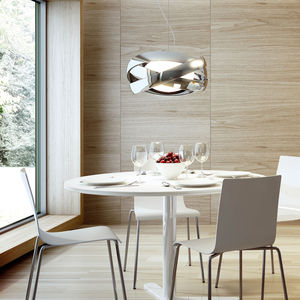 pendant lamp / contemporary / aluminum / glass