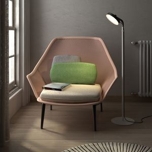 floor-standing lamp / contemporary / acrylic / metal