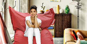 contemporary bean bag / fabric / commercial / garden