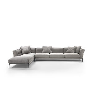 modular sofa / contemporary / fabric / leather