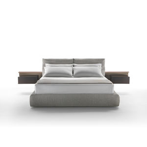 double bed / contemporary / upholstered / with upholstered headboard