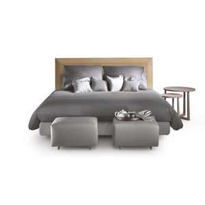 double bed / contemporary / upholstered / with headboard
