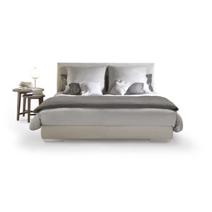 double bed / contemporary / upholstered / with headboard