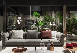 modular sofa / corner / contemporary / fabric