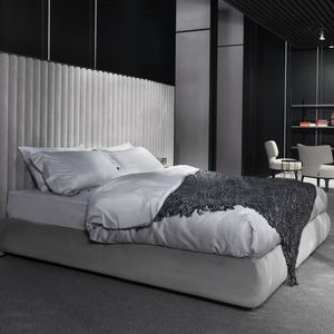 floating bed / double / contemporary / upholstered