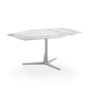 contemporary coffee table / wooden / metal / marble