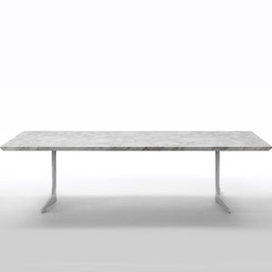 contemporary coffee table / wooden / metal / marble