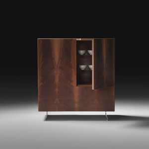 high sideboard / contemporary / wooden / aluminum