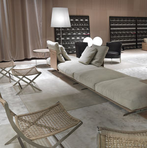 contemporary stool / metal / leather / by Antonio Citterio