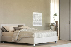double bed / contemporary / upholstered / with headboard