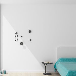 bedside table / round / contemporary / aluminum