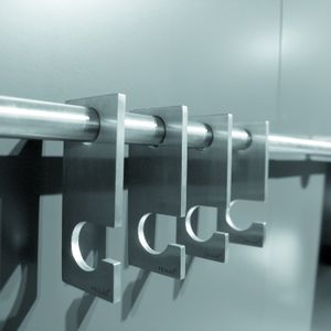 contemporary coat hook / stainless steel