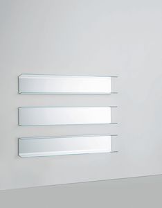 wall-mounted shelf / contemporary / glass