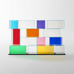 modular bookcase / contemporary / glass / by Piero Lissoni