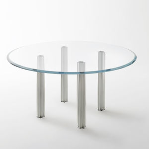 contemporary table / crystal / round / square