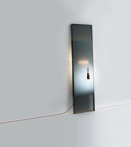 free-standing mirror / illuminated / contemporary / rectangular