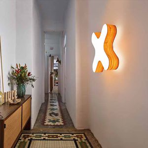 contemporary wall light / wooden / LED / dimmable