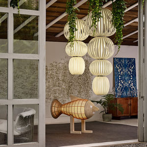 floor lamp / original design / wooden / sculpture