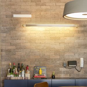 contemporary wall light / aluminum / iron / polycarbonate