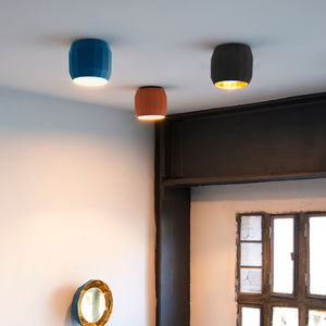 contemporary ceiling light / round / metal / ceramic