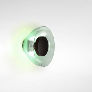 contemporary wall light / stainless steel / glass / polycarbonate