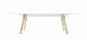 contemporary dining table / laminate / rectangular