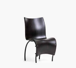 contemporary chair / beech / molded plywood / steel