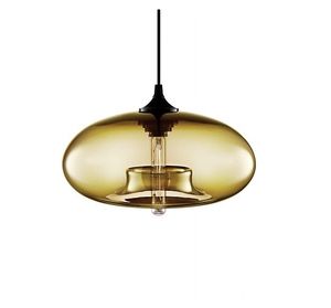 pendant lamp / original design / glass / blown glass
