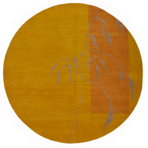 contemporary rug / wool / patterned / round