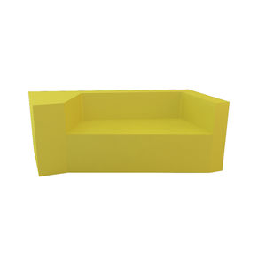 contemporary sofa / leather / coated foam / fabric