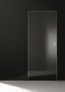 swing door / aluminum / lacquered / flush