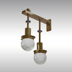 traditional wall light / glass / brass / by Koloman Moser