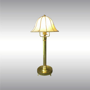 table lamp / traditional / fabric / brass
