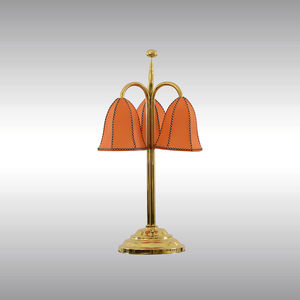 table lamp / traditional / fabric / brass