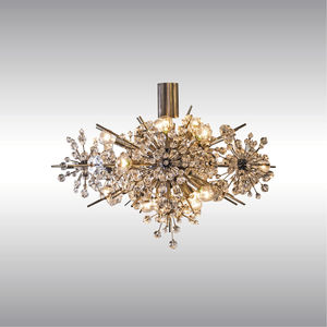 traditional ceiling light / crystal / brass / LED