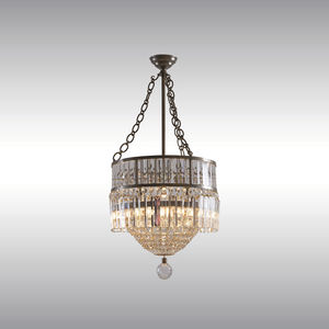 traditional chandelier / brass / glass / incandescent