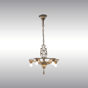 Art Deco style chandelier / metal