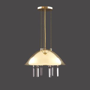 pendant lamp / traditional / crystal / nickel