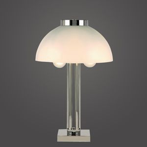 table lamp / traditional / glass / nickel
