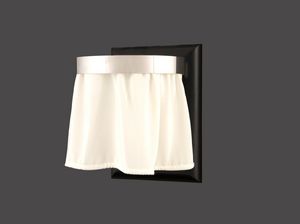 traditional wall light / wooden / brass / silk