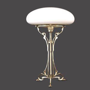 table lamp / traditional / glass / blown glass
