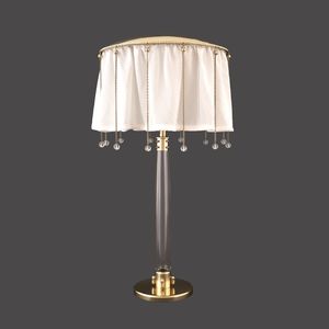 office lamp / traditional / silk / brass