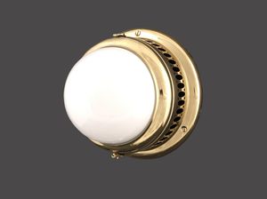 traditional wall light / glass / blown glass / brass