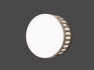 traditional wall light / glass / brass / round
