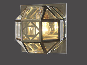 traditional wall light / crystal / brass / by Josef Hoffmann