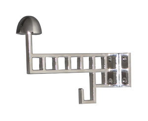 traditional coat hook / brass / double / commercial
